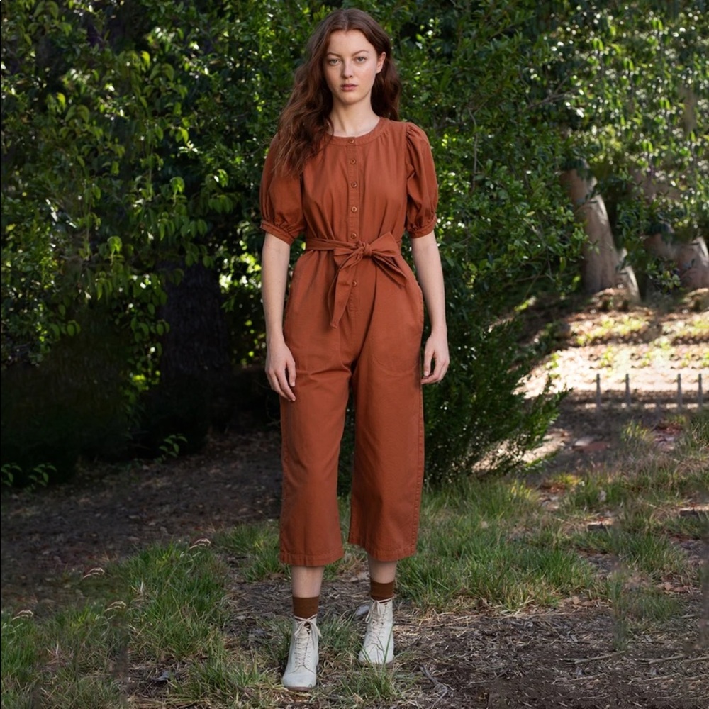 THE GREAT. Homeroom tie jumpsuit